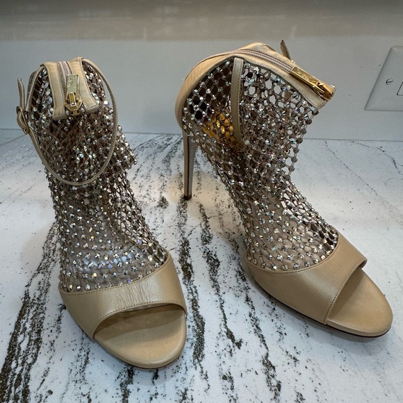Rene Caovilla gold and Silver Mesh Heels - Picture 9 of 11